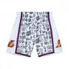 MITCHELL & NESS NBA LOS ANGELES LAKERS DOODLE SWINGMAN SHORTS PATTERN / WHITE