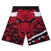 MITCHELL & NESS NBA CHICAGO BULLS JUMBOTRON 2.0 SUBLIMATED SHORTS BLACK / RED