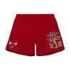 MITCHELL & NESS NBA CHICAGO BULLS TEAM HERITAGE WOVEN SHORT BULLS SCARLET M