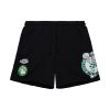 MITCHELL & NESS NBA POSTGAME FLEECE SHORTS VINTAGE LOGO BOSTON CELTICS BLACK S