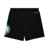 MITCHELL & NESS NBA POSTGAME FLEECE SHORTS VINTAGE LOGO BOSTON CELTICS BLACK S