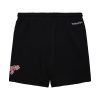 MITCHELL & NESS NBA POSTGAME FLEECE SHORTS VINTAGE LOGO CHICAGO BULLS BLACK M