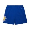 MITCHELL & NESS NBA POSTGAME FLEECE SHORTS VINTAGE LOGO GOLDEN STATE WARRIORS BLUE L