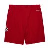 MITCHELL & NESS NBA POSTGAME FLEECE SHORTS VINTAGE LOGO MIAMI HEAT RED S