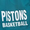 Mitchell & Ness NBA Gameday Mesh 7In Shorts Vintage Logo Detroit Pistons Teal