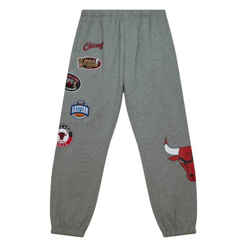 MITCHELL & NESS CHICAGO BULLS M&N CITY COLLECTION FLEECE PANT Grey Heather