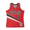 MITCHELL & NESS NBA DAMIAN LILLARD PORTLAND TRAIL BLAZERS ALTERNATE JERSEY UNIVERSITY RED