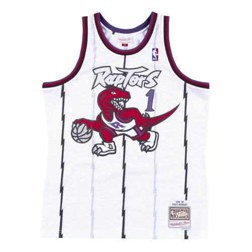 MITCHELL & NESS TORONTO RAPTORS TRACY MCGRADY 98-99' #1 SWINGMAN 2.0 JERSEY WHITE/BLACK