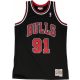 MITCHELL & NESS NBA CHICAGO BULLS DENNIS RODMAN #91 SWINGMAN JERSEY BLACK/RED