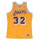 MITCHELL & NESS LOS ANGELES LAKERS MAGIC JOHNSON 84-85' #32 SWINGMAN 2.0 JERSEY YELLOW