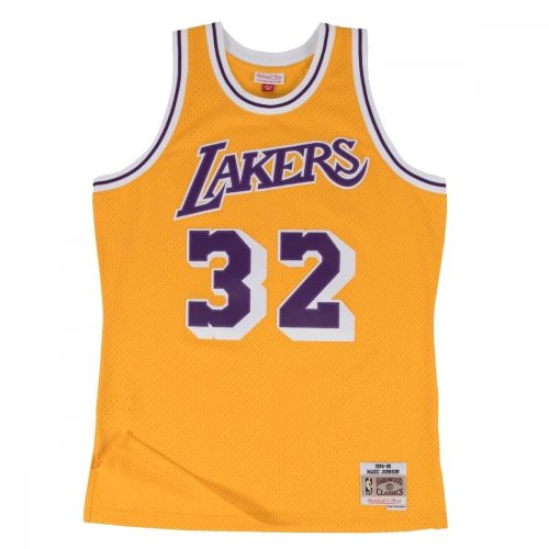 MITCHELL & NESS LOS ANGELES LAKERS MAGIC JOHNSON 84-85' #32 SWINGMAN 2.0 JERSEY YELLOW