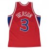 MITCHELL & NESS PHILADELPHIA 76ERS ALLEN IVERSON 1996-97' #3 ROAD SWINGMAN 2.0 JERSEY SCARLET