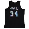 MITCHELL & NESS SHAQUILLE O'NEAL LOS ANGELES LAKERS IRIDESCENT SWINGMAN JERSEY BLACK