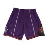 MITCHELL & NESS NBA TORONTO RAPTORS SWINGMAN ROAD SHORTS 98-99 PURPLE L