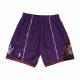 MITCHELL & NESS NBA TORONTO RAPTORS SWINGMAN ROAD SHORTS 98-99 PURPLE L