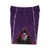 MITCHELL & NESS NBA TORONTO RAPTORS SWINGMAN ROAD SHORTS 98-99 PURPLE L