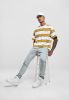 STARTER STARTER LOGO STRIPED TEE WHITE/YELLOW