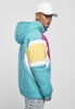 STARTER STARTER COLOR BLOCK HALF ZIP RETRO JACKET LAKE BLUE/S PNK/BY/WHT