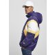 STARTER STARTER COLOR BLOCK HALF ZIP RETRO JACKET STARTER PURPLE/WHT/BUFF YELLOW