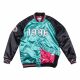 MITCHELL & NESS ALL STAR SATIN JACKET TEAL