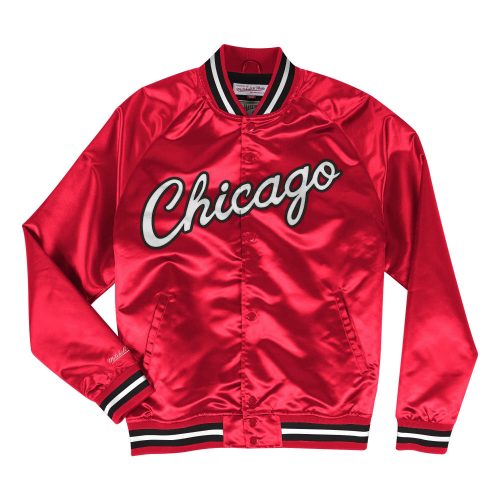 MITCHELL & NESS CHICAGO BULLS Mens Satin Jacket Scarlet