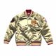 MITCHELL & NESS NBA HOUSTON ROCKETS CHAMPIONSHIP GAME SATIN JACKET BEIGE