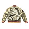 MITCHELL & NESS NBA HOUSTON ROCKETS CHAMPIONSHIP GAME SATIN JACKET BEIGE