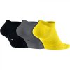 JORDAN JUMPMAN NO-SHOW SOCKS (3 PAIR) BLACK/DARK GREY/OPTI YELLOW