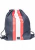 URBAN CLASSICS STRIPED GYM BAG NAVY/FIRE RED/WHITE