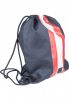 URBAN CLASSICS STRIPED GYM BAG NAVY/FIRE RED/WHITE