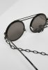 URBAN CLASSICS 104 CHAIN SUNGLASSES SILVER MIRROR/BLACK