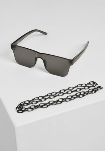 URBAN CLASSICS 105 CHAIN SUNGLASSES BLACK/BLACK