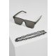 URBAN CLASSICS 105 CHAIN SUNGLASSES BLACK/BLACK