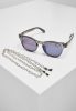 URBAN CLASSICS SUNGLASSES ITALY WITH CHAIN GREY/SILVER/SILVER