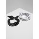 URBAN CLASSICS SATIN BANDANA 2-PACK BLACK/WHITE