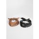 URBAN CLASSICS SATIN BANDANA 2-PACK BLACK+COGNAC