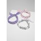 URBAN CLASSICS MULTICOLOR BANDANA 3-PACK VIOLET+WHITE+ROSE