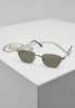 URBAN CLASSICS SUNGLASSES KALYMNOS WITH CHAIN SILVER/GREEN