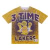 MITCHELL & NESS LOS ANGELES LAKERS NBA CHAMP CITY SUBLIMATED SS TEE MULTI/WHITE