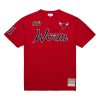 Mitchell & Ness NBA Premium Nickname Ss Tee Vintage Logo Chicago Bulls  Dennis Rodman Red M