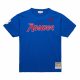 Mitchell & Ness NBA Premium Nickname Ss Tee Vintage Logo Philadelphia 76Ers Allen Iverson Blue M