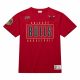 MITCHELL & NESS NBA TEAM OG 2.0 PREMIUM SS TEE VINTAGE LOGO CHICAGO BULLS SCARLET