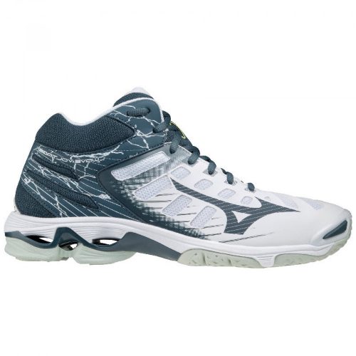 MIZUNO WAVE VOLTAGE MID WHITE/ORION BLUE/MISTY BLUE