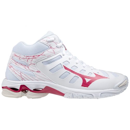 MIZUNO WAVE VOLTAGE MID WHITE / PERSIAN RED / WHITE SAND